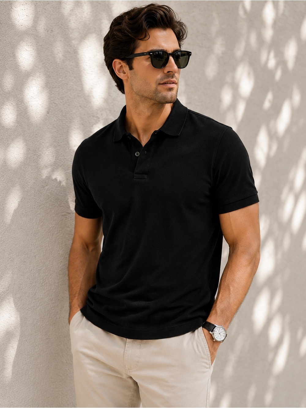 Club Monaco Men's Navy Short-Sleeve Polo